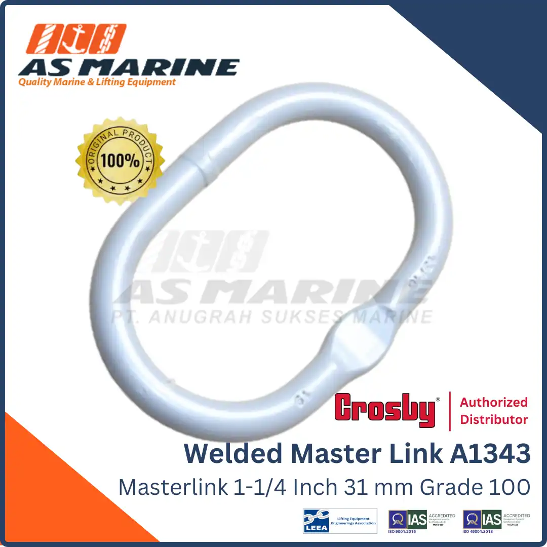 Master Link Welded / Masterlink Alloy Crosby A1343 1-1/4 Inch 31 mm Grade 100